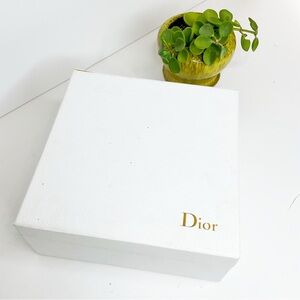 DIOR White Gift Box with Gold Logo | Luxury Storage